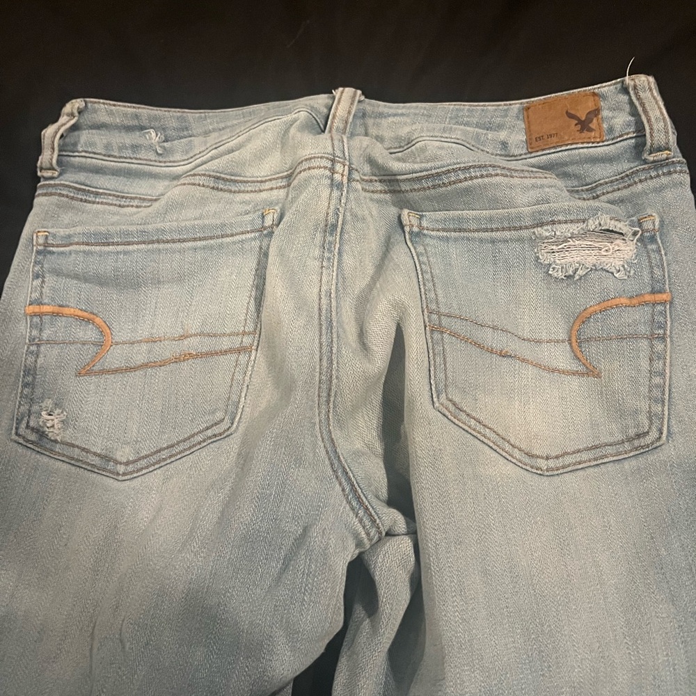 American Eagle Outfitters Light Wash Straight Leg Jeans